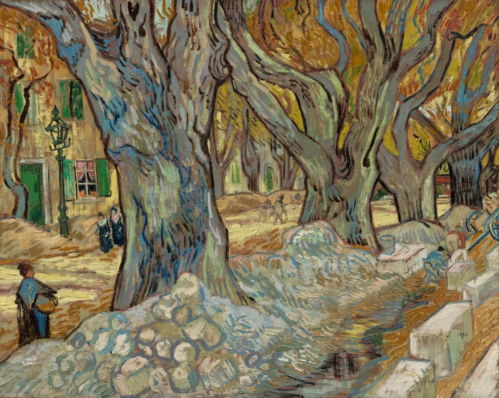 The Large Plane Trees (Road Menders at Saint-Rémy), Vincent van Gogh